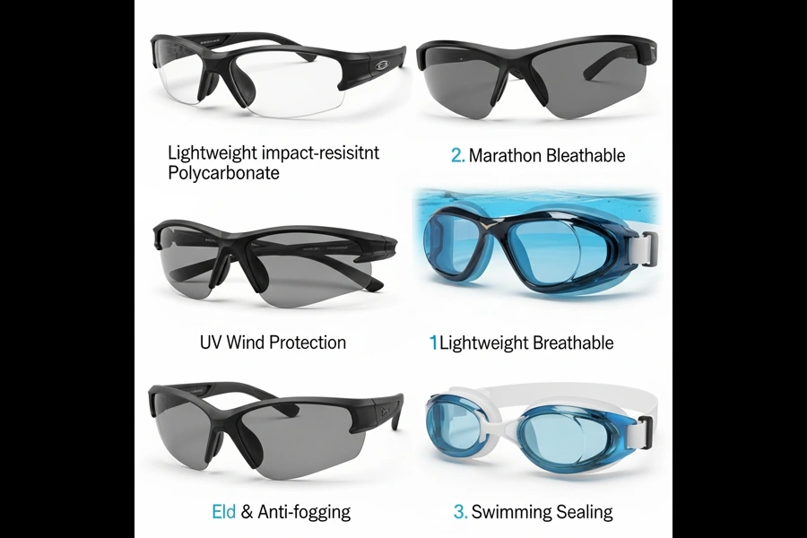 Các loại mắt kính thể thao phổ biến hiện nay