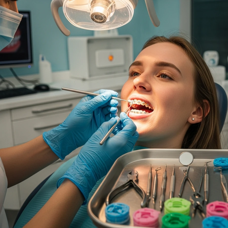 Cách xử lý khi mắc cài sứ bị ố vàng