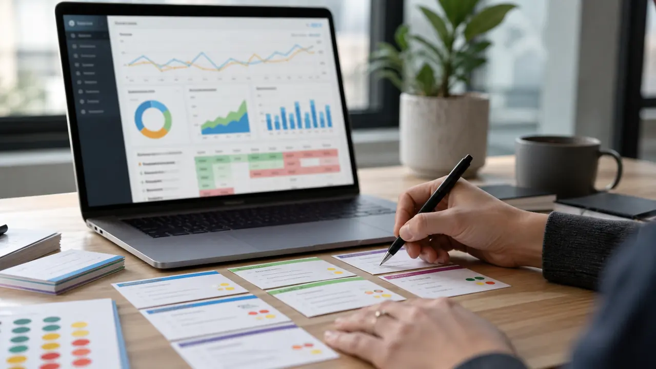 Ảnh dashboard phân tích query, CTR, impression, click và lead quality khi AI Overviews xuất hiện trong hành trình tìm kiếm