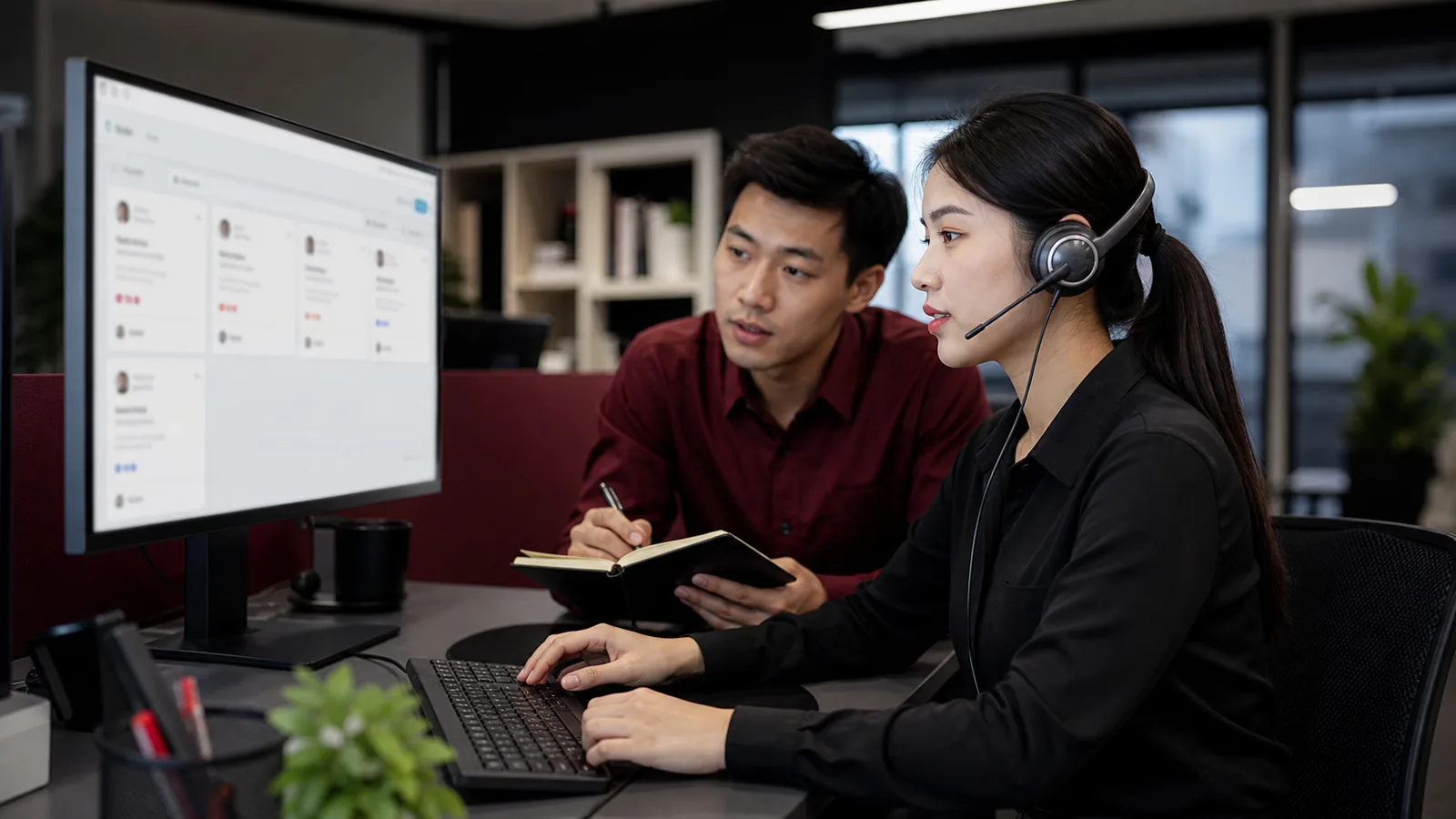 Sales operator phản hồi lead trong CRM và ghi nhận kết quả cuộc gọi cho marketing review