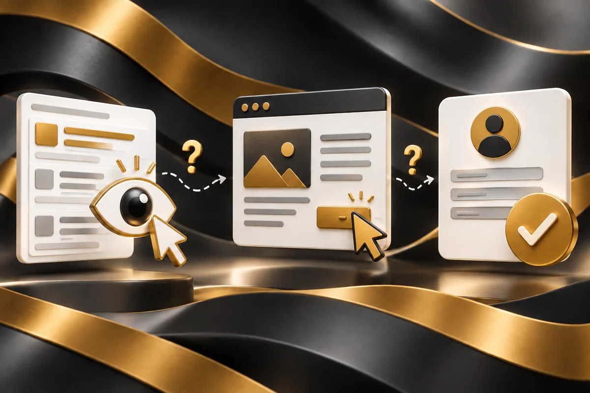 Minh họa ranh giới giữa impressions AI, lượt truy cập website và lead trong CRM