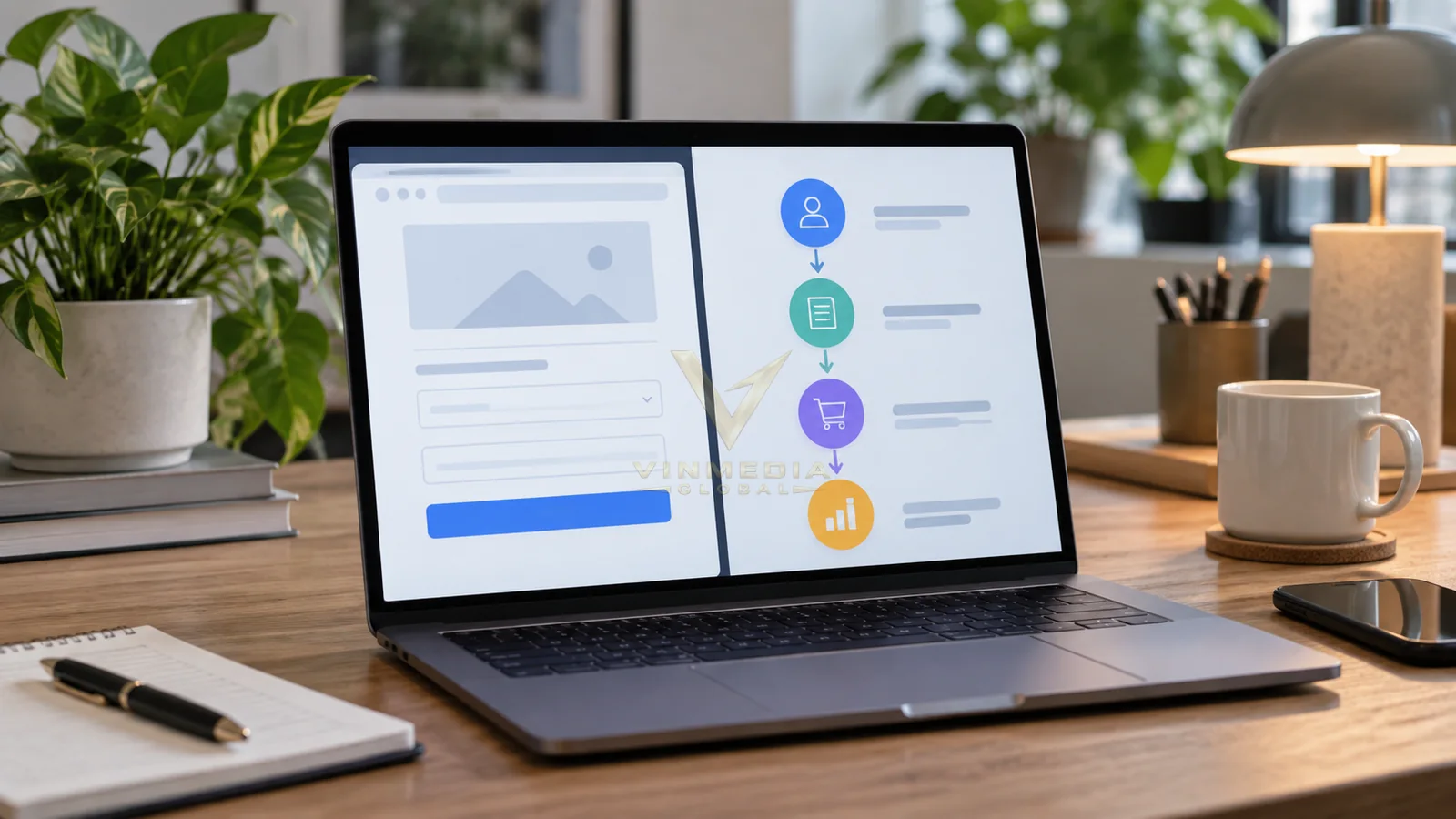 Ảnh AI biên tập về đo chuyển đổi ChatGPT Ads WordPress CF7
