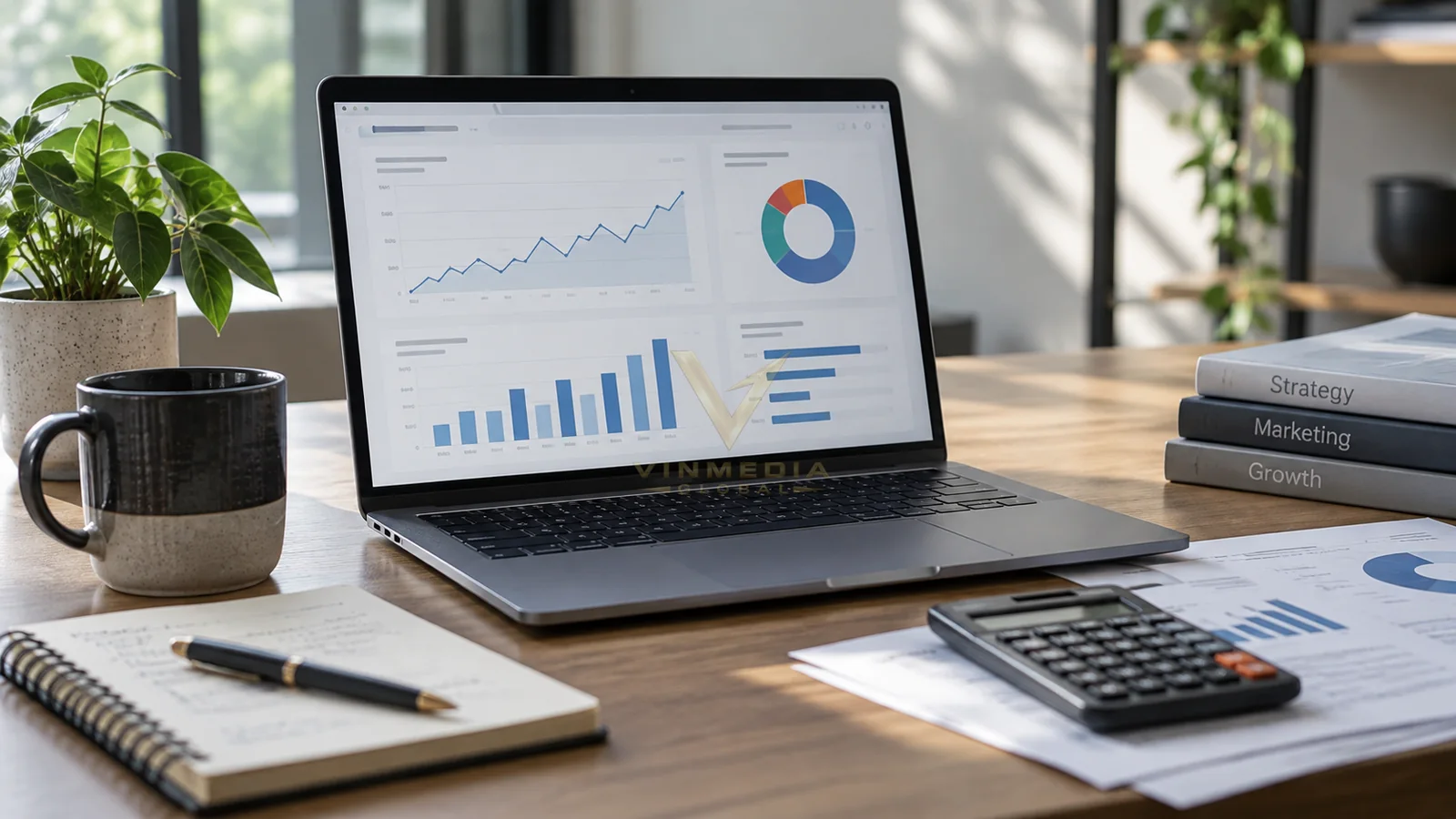 Ảnh AI biên tập về báo cáo ChatGPT Ads CPC CTR chuyển đổi