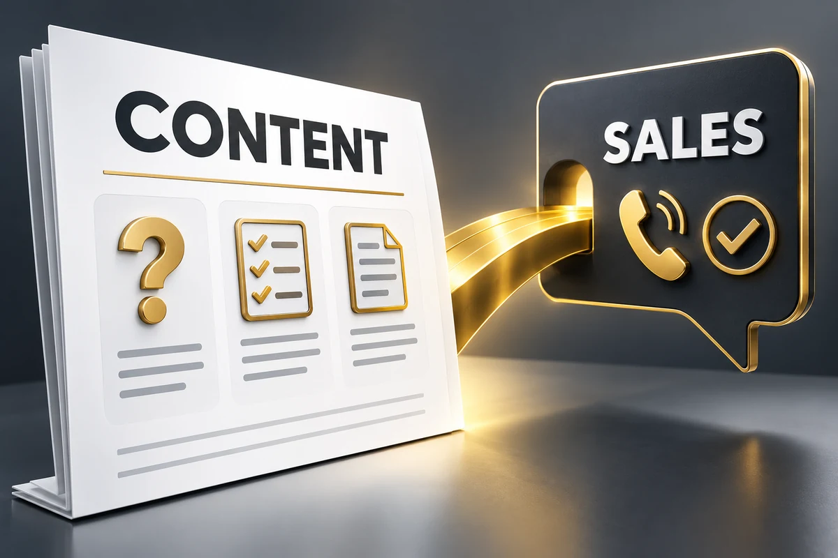 Content SEO B2B kết nối câu hỏi người mua với trao đổi sales