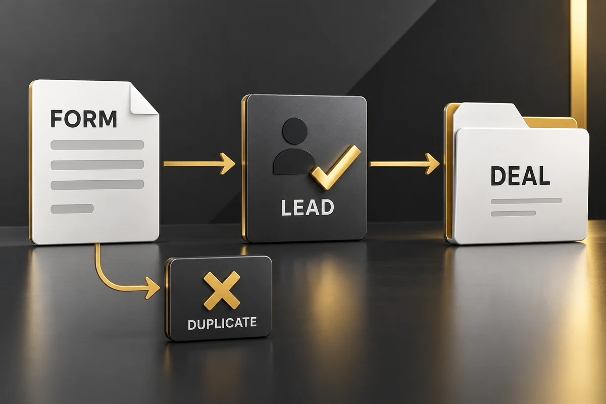 Luồng phân biệt sự kiện liên hệ, lead hợp lệ và cơ hội bán hàng